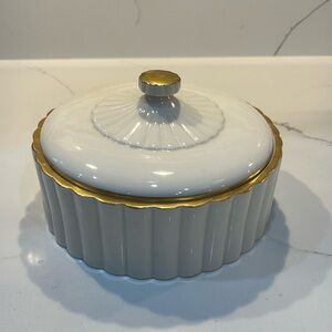 Lenox Bone China Vintage Limited Edition Bowl with Lid 24K Gold Trim Made in USA